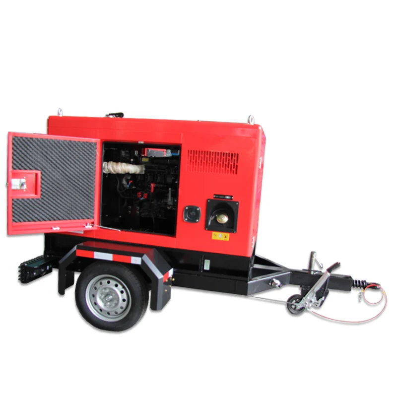 trailer diesel generator Box trailer generators  Soundproof silent diesel generators