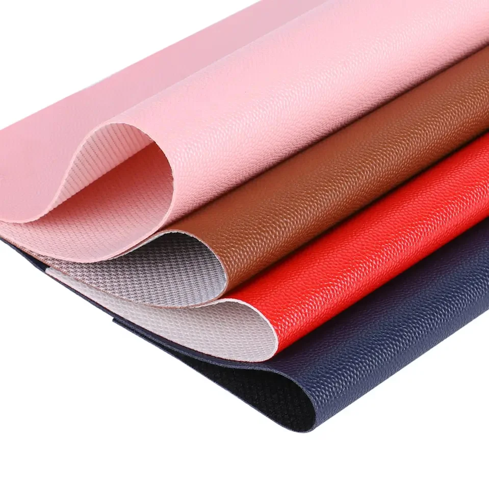 PVC Synthetic Vegan Textiles Eco Friendly Faux Leather Products Rolls Soft Vinyl Fabric For Sofa Furniture