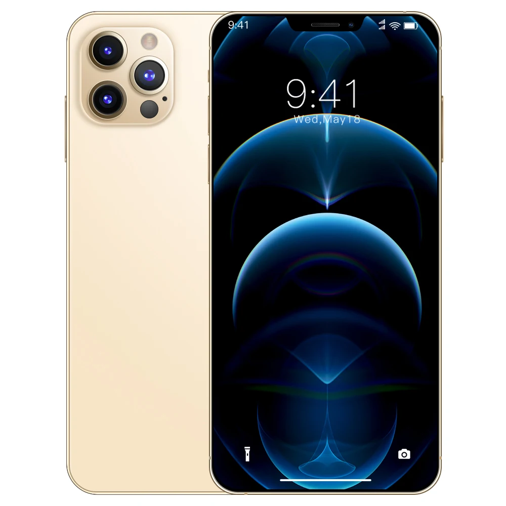  2020 Новый i12 Pro Max 6 7 дюймов дисплей смартфон 4 аппарат не привязан к оператору сотовой связи 8 + 512GB Android мобильных телефонов с двумя сим-картами для сотового