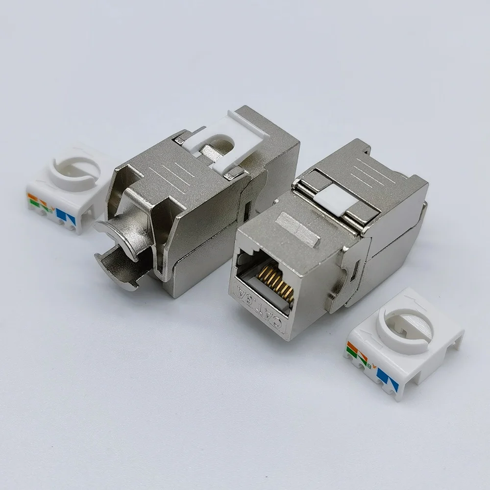 Цинковый сплав Cat6A экранированный Keystone Jack AMP Тип STP FTP Cat6a RJ45