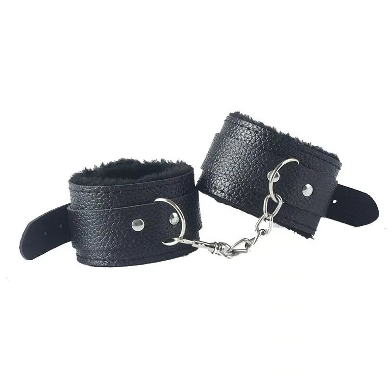 BDSM Bondage Restraints Sex Toy Leather Handcuff Ankle Cuff Adult Toy Furniture Restraint Kit for Men Women Couples SM Game Play