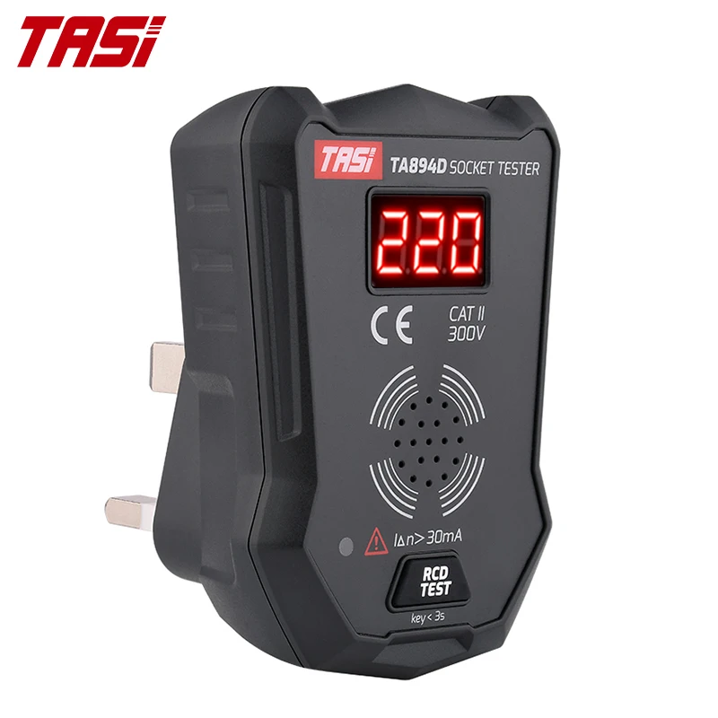 Тестер напряжения TASI TA894D 175-250 В голосовой тестер RCD GFCI британская вилка настенной