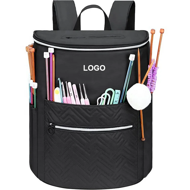 Hot Selling Luxury Travel Yarn Ball Crochet Cross Stitch Kit Knitting Needle Set Storage Bag