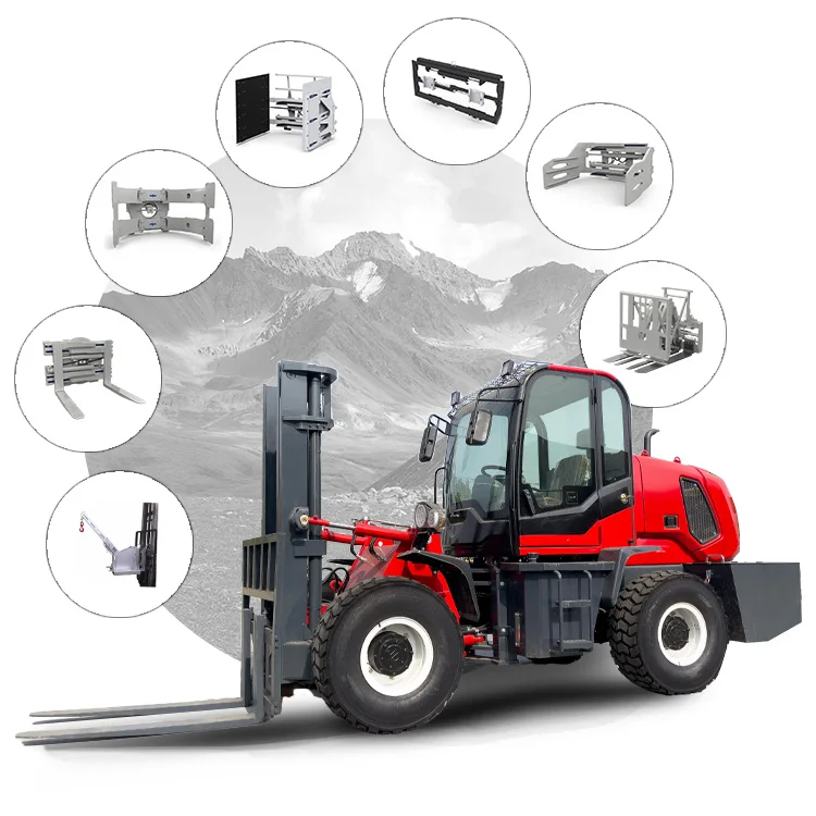 Factory price for sale besla 3 ton 4 ton  5tons 6 tons diesel atv rough terrain forklift with Eruo III Euro V engine