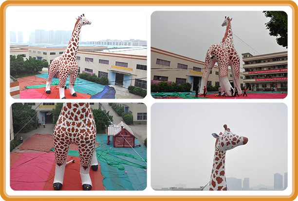 AOQI Inflatable enormous Giraffe Animal Model