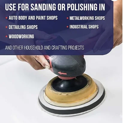 6 Inch 17 Hole 11 mm Thickness Soft Density Interface Pads Hook and Loop Sponge Cushion Buffer Backing Pad for Festool Sander