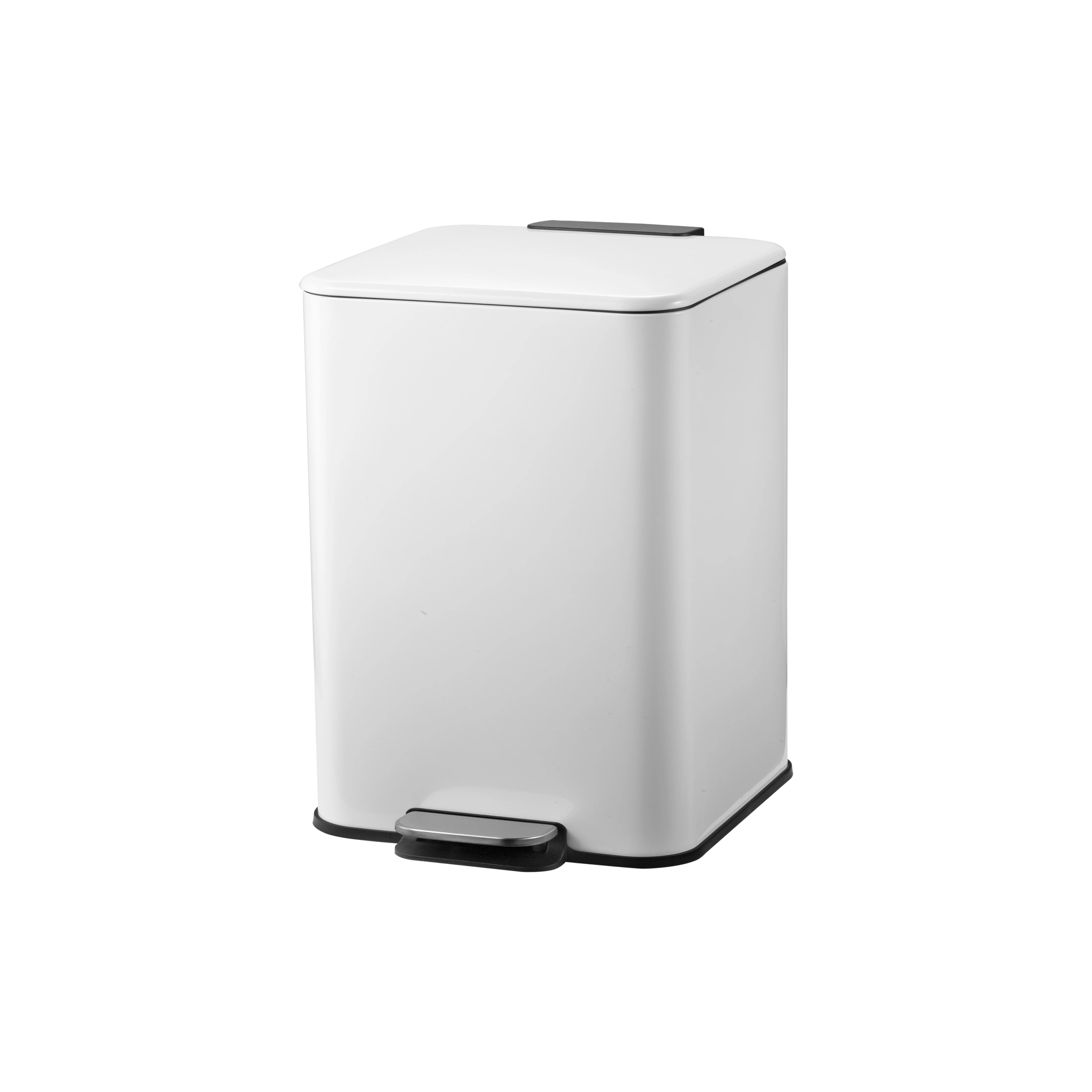 20L Hot Square Large Metal Garbage Container Recycling Bin Foot Pedal Waste Step Trash for Home