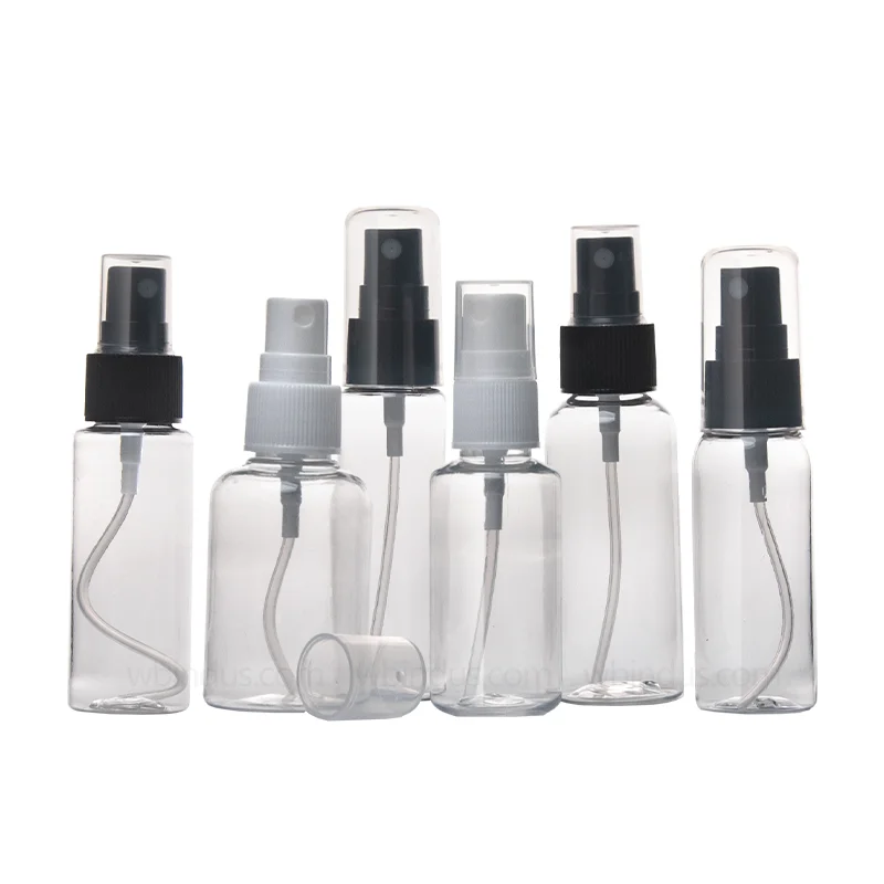
custom 30ml 50ml 60ml 100ml body alcohol hand sanitizer hair refillable plastic spray bottle 