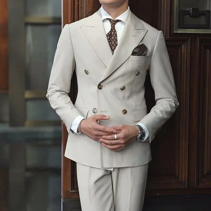 
manufacturer office wearing custom made business woolen Groom Suits Men Slim Fit Suit 3 Piece Coat Pant Man Suit 