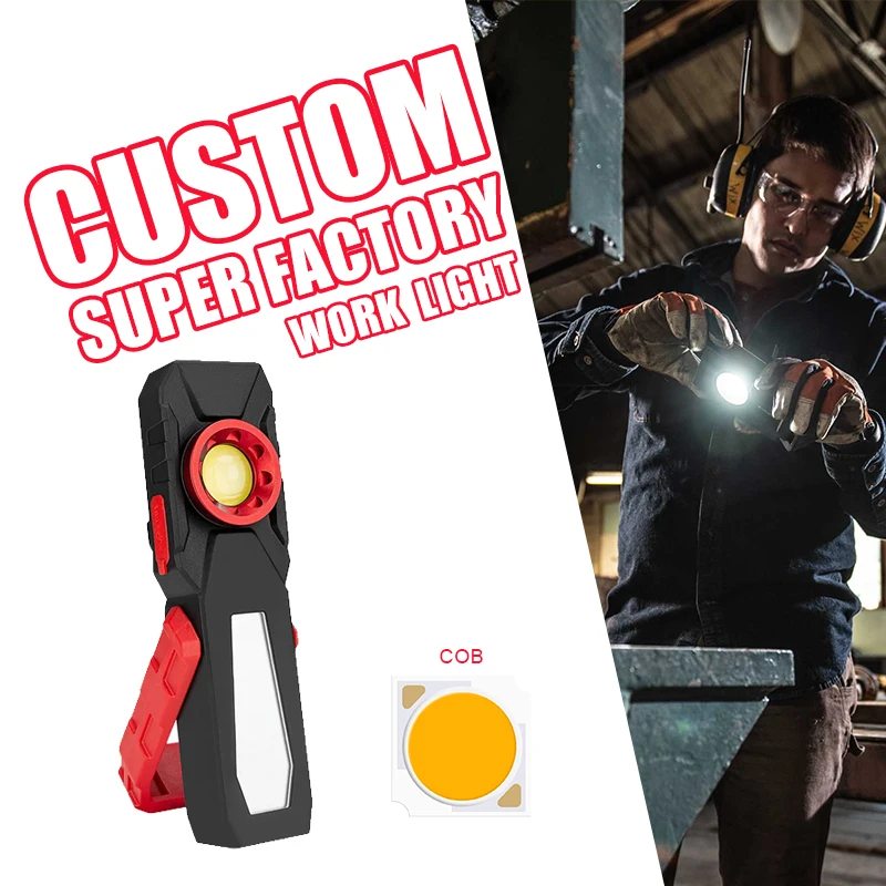 Car Detailing Tools Folding rechargeable work lights portable waterproof magnetic base inspection cob led working lights