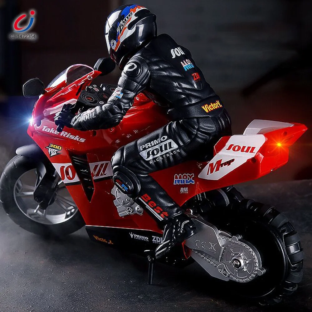Chengji high speed rc 360 degree drift racing model stunt motorcycle remote control bike toy for kids