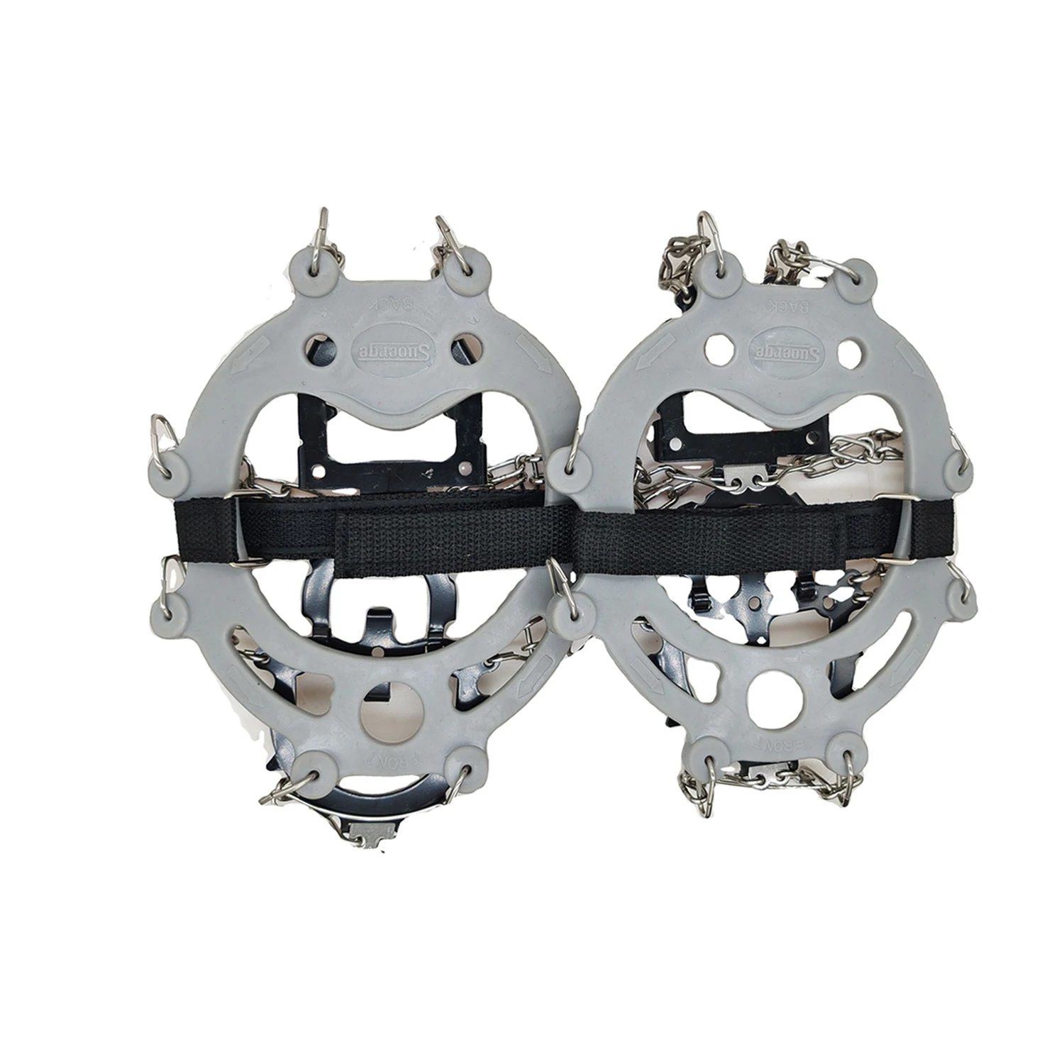 Wholesale 12 Teeth Ice Snow Boot Shoe Covers Anti-slip 12 Spike Crampons Climbing Walking Winter Ice Grippers Snow Chain Cleats