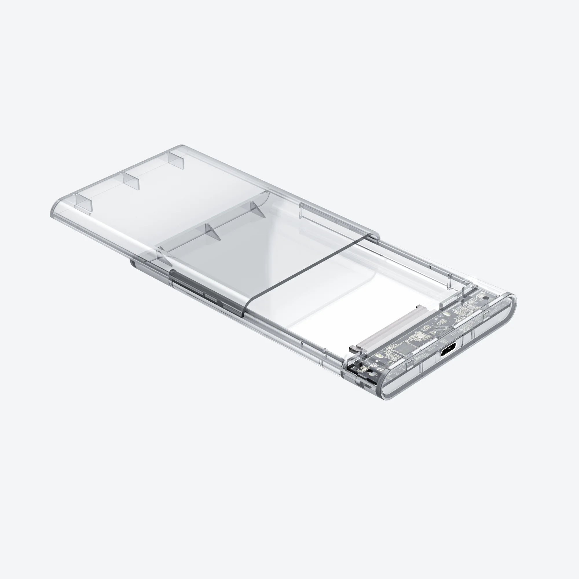  USB Type C полностью прозрачный корпус для жесткого диска 2 5 дюйма