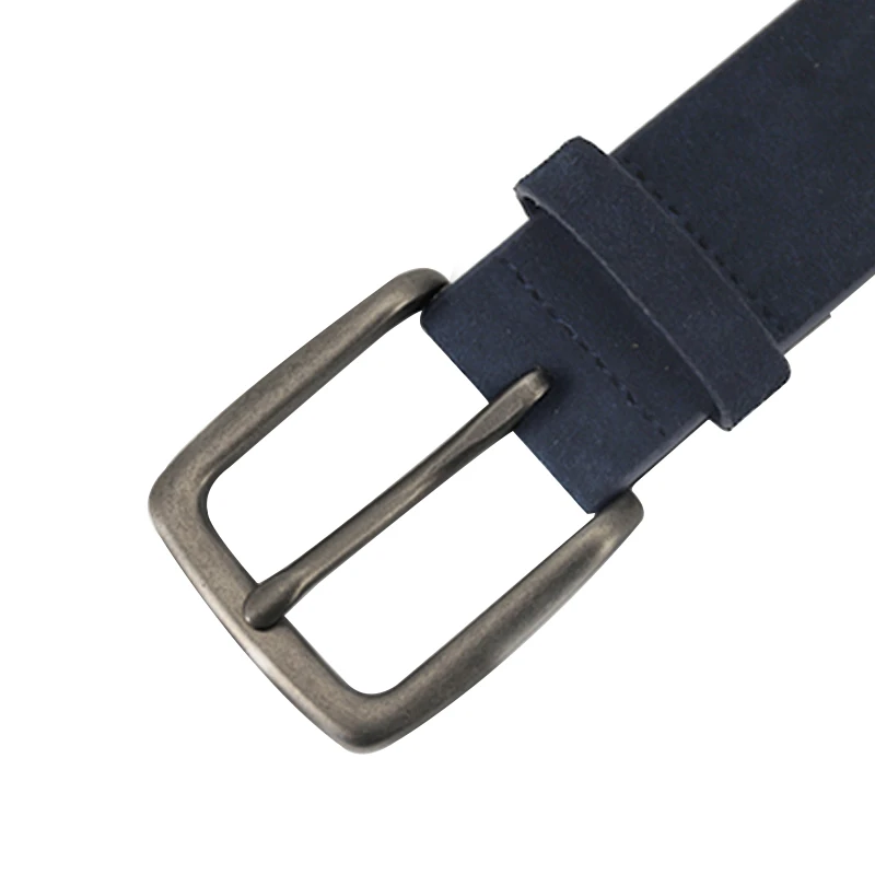 Фабричный популярный мужские синего цвета в ретро-стиле с эффектом потертости и ремешком из натуральной кожи от известного бренда по индивидуальному заказу с регулируемой квадратной металлической пряжкой