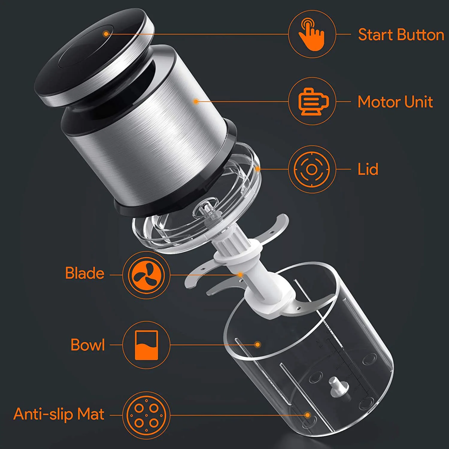 Hebei Manufacturers Kitchen Home Vegetable Meat Chopper Food Processor Stainless Steel 2l 3l 5l Mincer Electric Meat Grinders