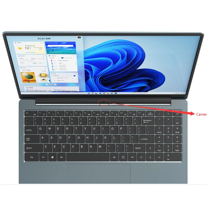 Ноутбук Win10, 15,6 дюйма, Intel Celeron, 4 ядра, 4 потока, J4125 8 Гб 258 ГБ SSD