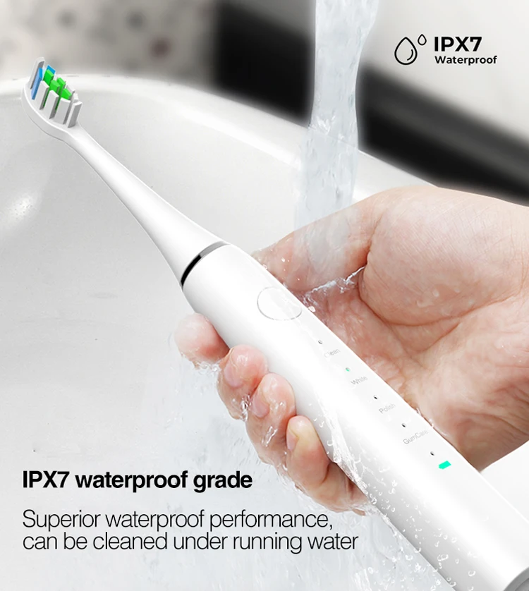 Поставщик Shenzhen оптовая продажа Интеллектуальная Электрическая звуковая зубная щетка H2 головка для зубной щетки Бамбуковая Сменная