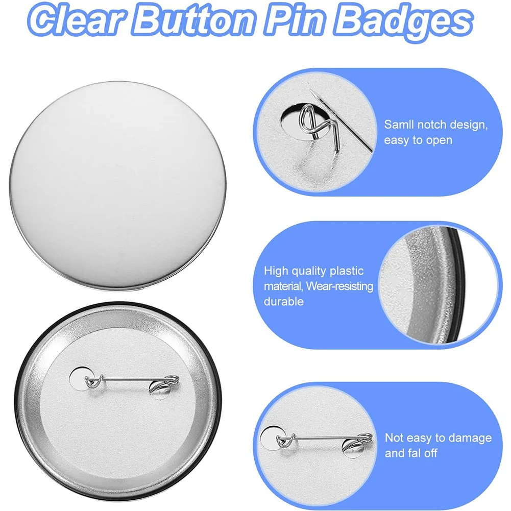 44MM High Quality Round Blank Metal Plastic Pin Badge Button Badge in Stock Promotion