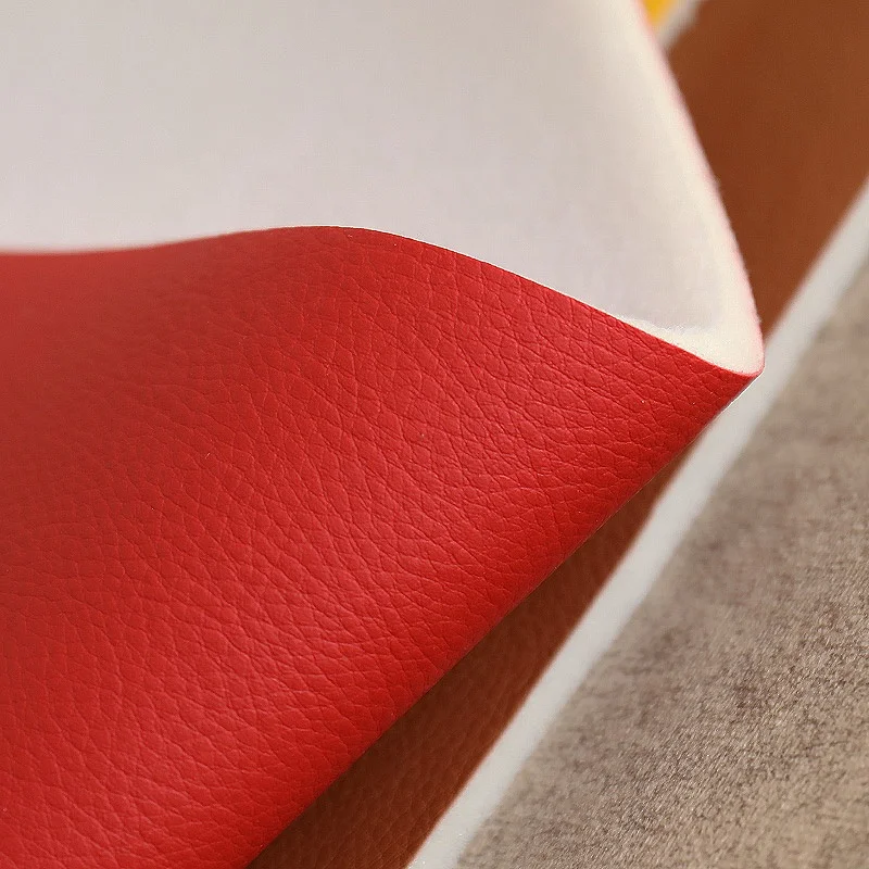 Different color PVC leather with foam & sponge backing for embroidery & stitching