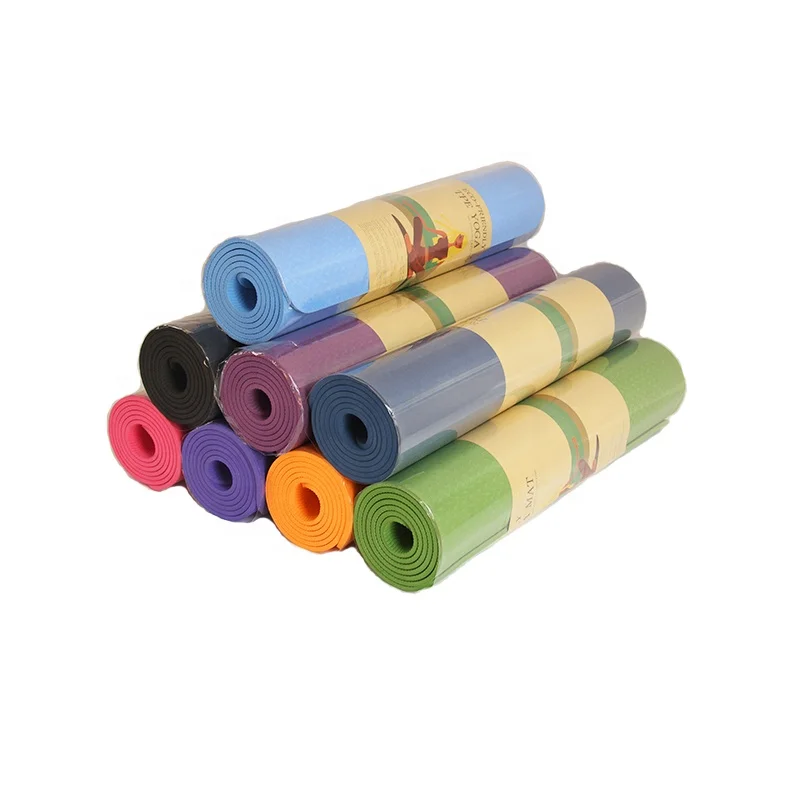Single TPE Yoga Mat 8mm Folding Yoga At Custom Print Eco Friendly  Yoga Mat Tpe Mat