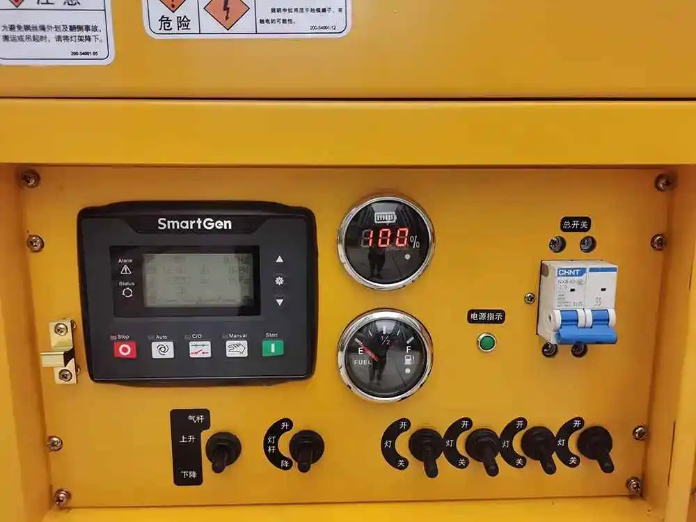 Factory Direct Sale Telescoping Rotating Solar Tower With Warning Light And Crane For Factory Lighting Solutions