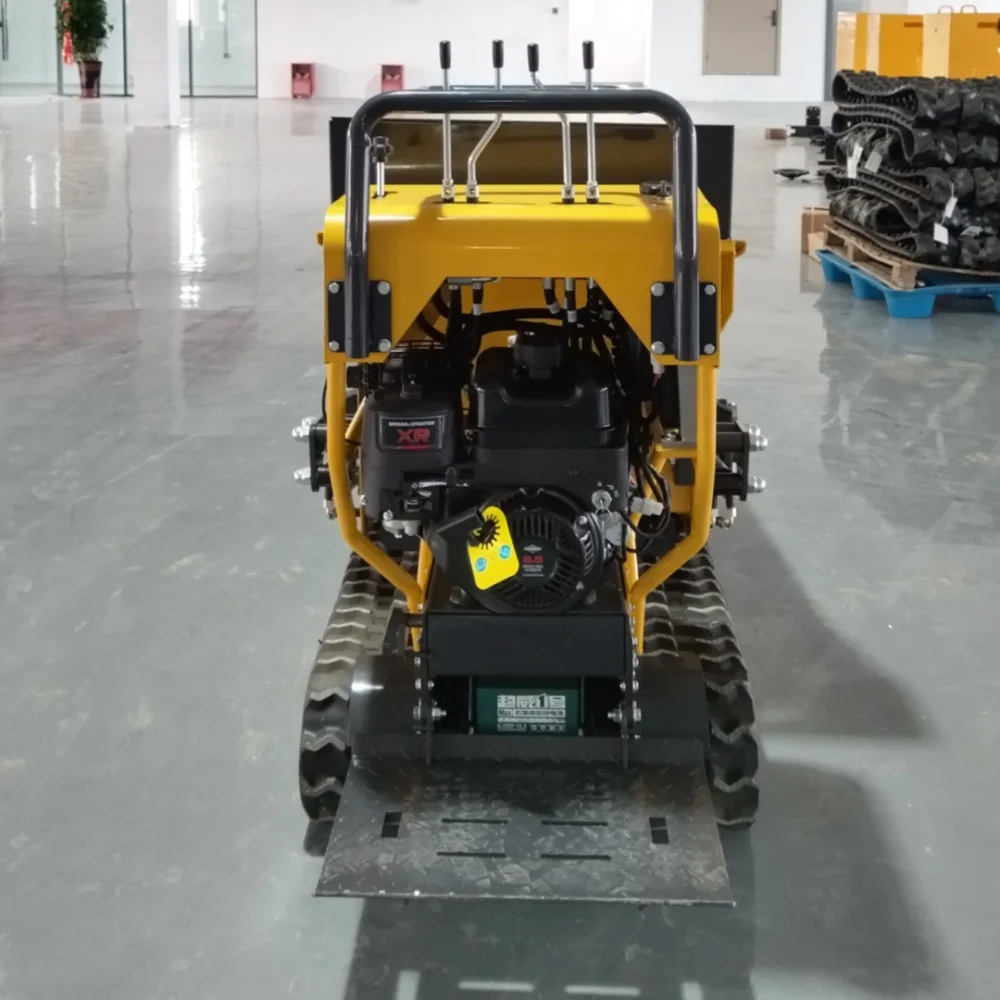 Popular 9hp Petrol Engine Powered CE EPA Approved Hydraulic Tipping 500kg mini Crawler dumper Truck mini