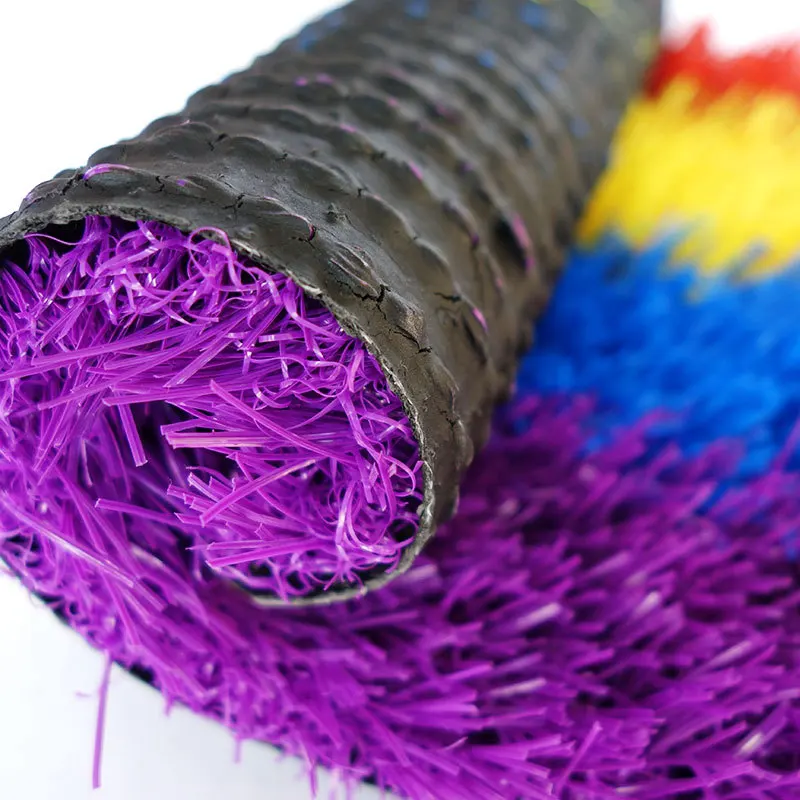 Двойной цвет смешанный зеленый красный синий пользовательский спортивный ковер газон искусственная трава для футбола