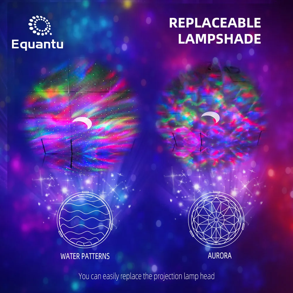 Music player nebula ocean wave starry night light projector lamp led laser star galaxy projector