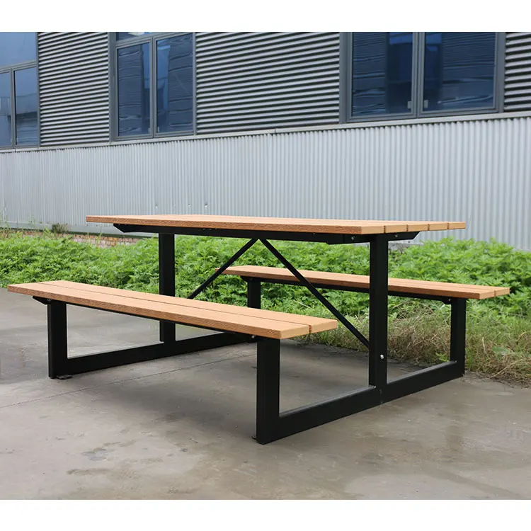 Hot Sale WPC picnic table and benches set outdoor wood composite picnic table set