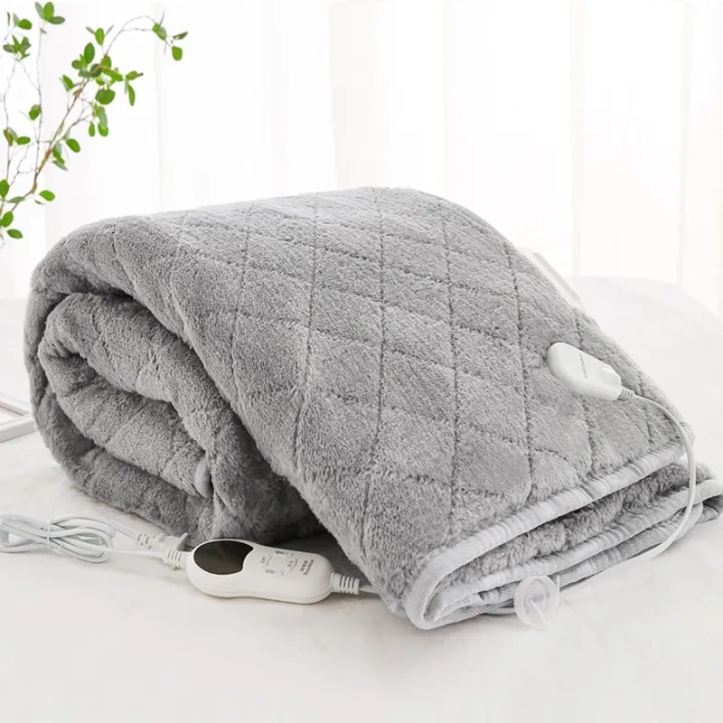 Home Office Use Fast Heat 6 Heating Levels Heated Blanket Electric Throw Blanket with Double-Layer Flannel