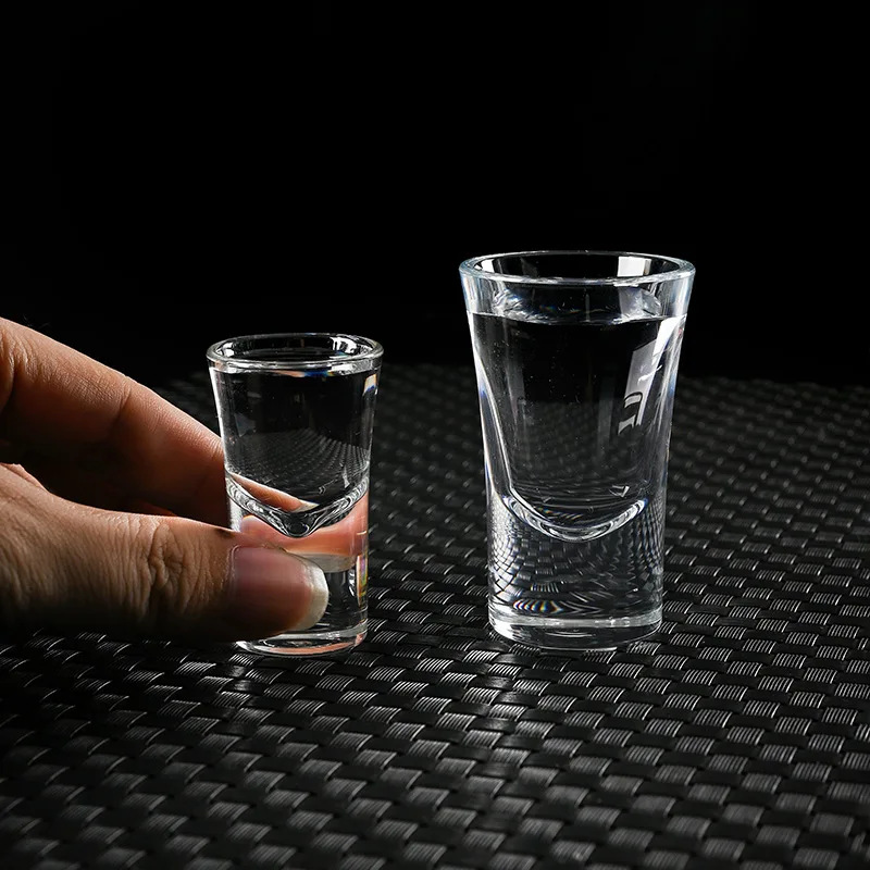 Heavy base pc cocktail special liquor thick bottom bullet cup straight acrylic plastic shot glasses