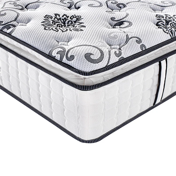Hotel Bed Mattresses China Cheap Price Pillow Top mattress Spring Bed Mattress Roll up in a box