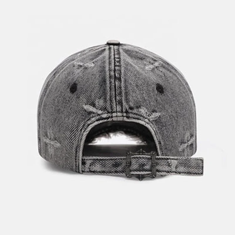 Wholesale Unstructured Distressed Baseball Cap Custom Plain Ripped Vintage Washed Dad Hats