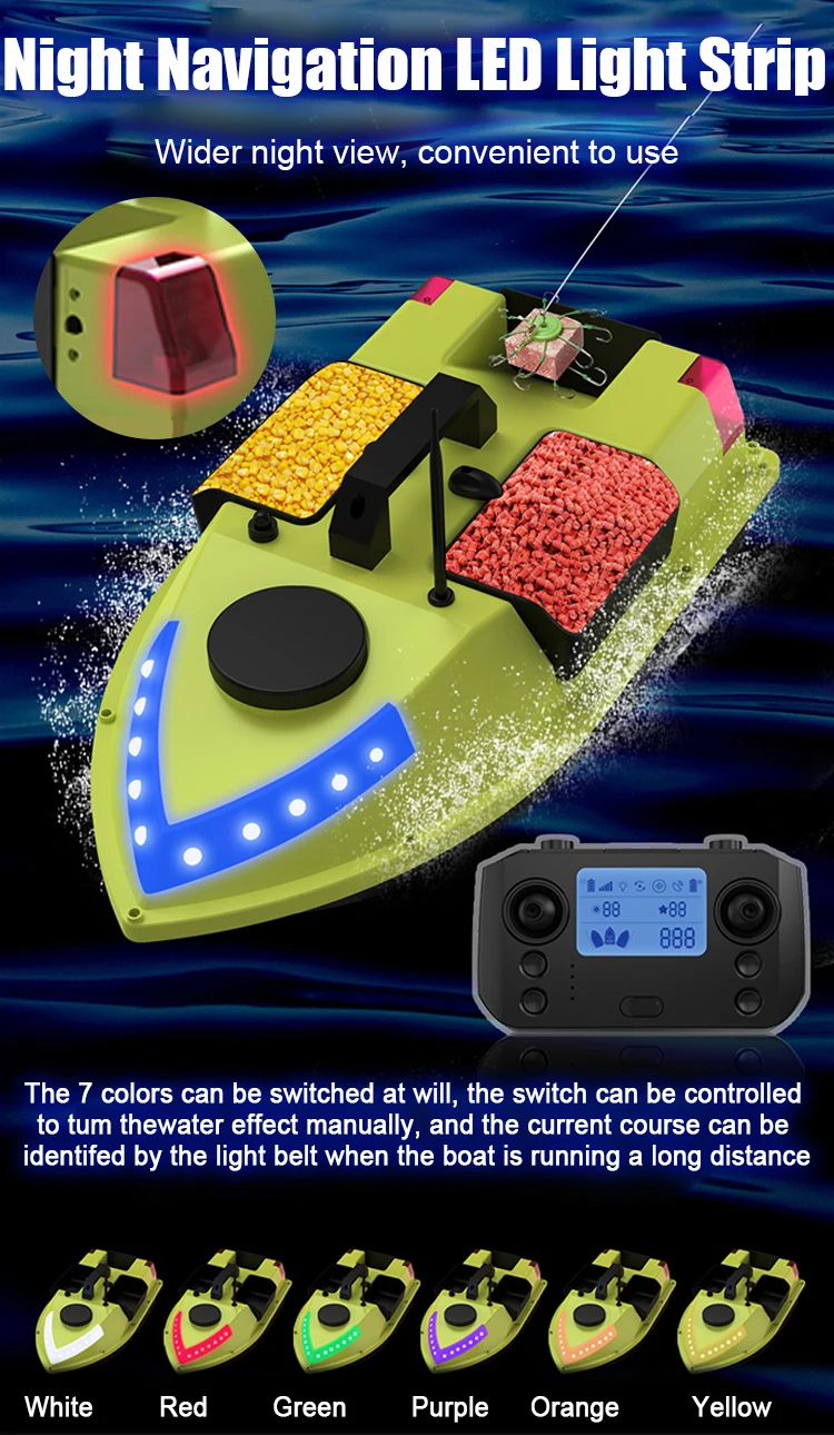 GS Low Price New Edge GPS Bait Boat Remote-control Handset with Dual Propeller for Fishing