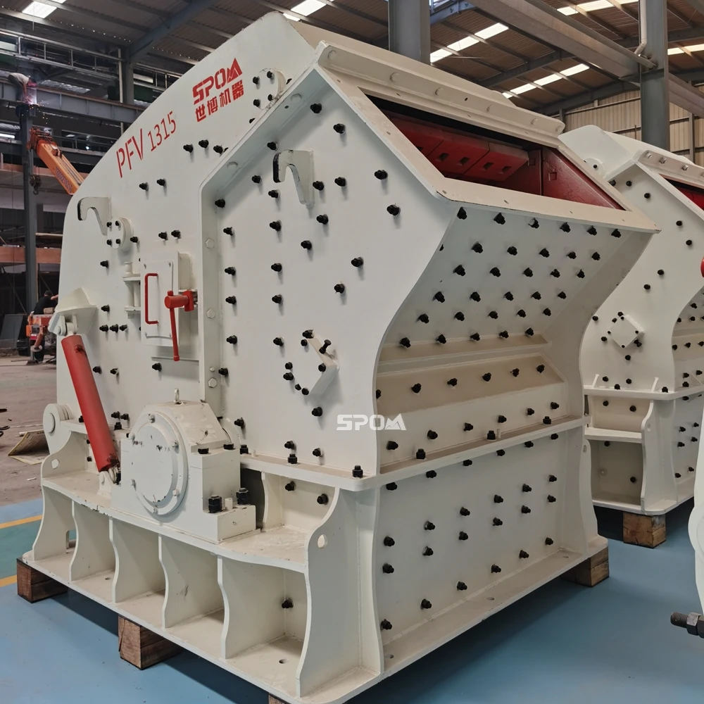 Mining and quarrying 150 tph 200 tph 250 tph granite chromite ore three cavity impact crusher pf 1315 pebble stone