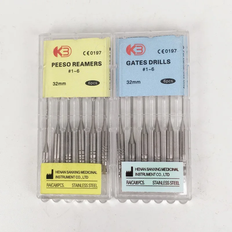 K3 Нержавеющая Сталь ворота стоматологический корневого канала ворота сверла двигателя использовать Peeso Развертки 28/32 мм