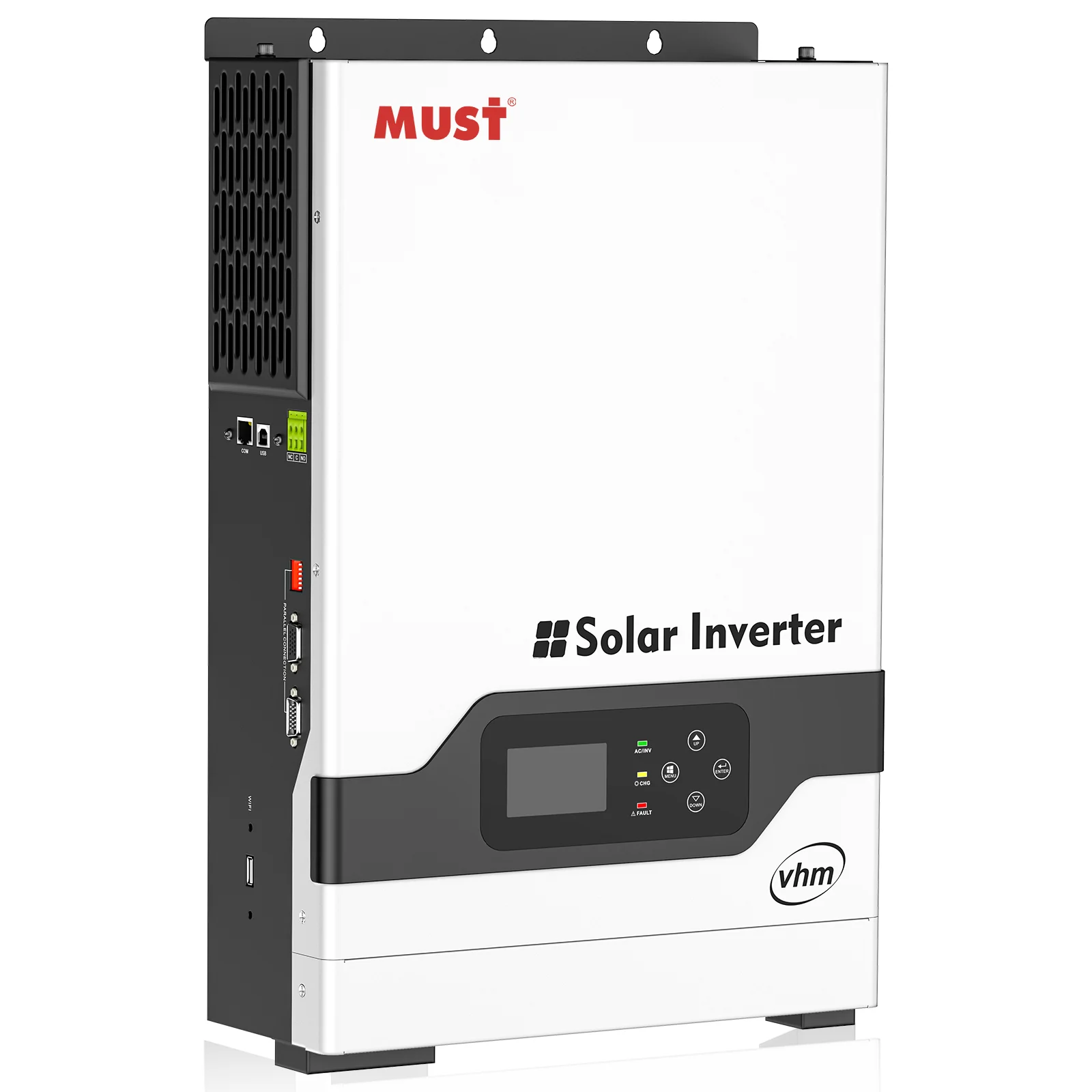 MUST PV18 pro 3024 3000w 24v solar inverter with solar battery panel system lithium ion battery 100ah 200ah 500w panel