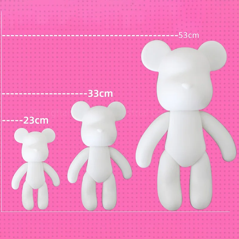 Оптовая продажа, детская игрушка ручной работы «сделай сам», белый лезвие, жидкий лезвие, эмалированный жидкий медведь, креативный каракули, жесткий медведь для подарка