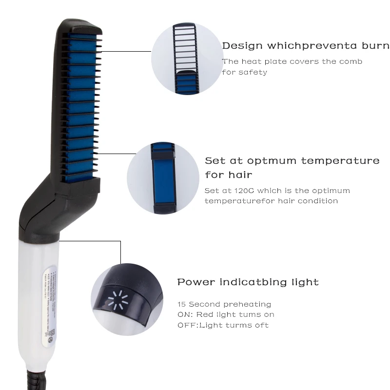 BS001 wholesale ceramic beard hair straightener