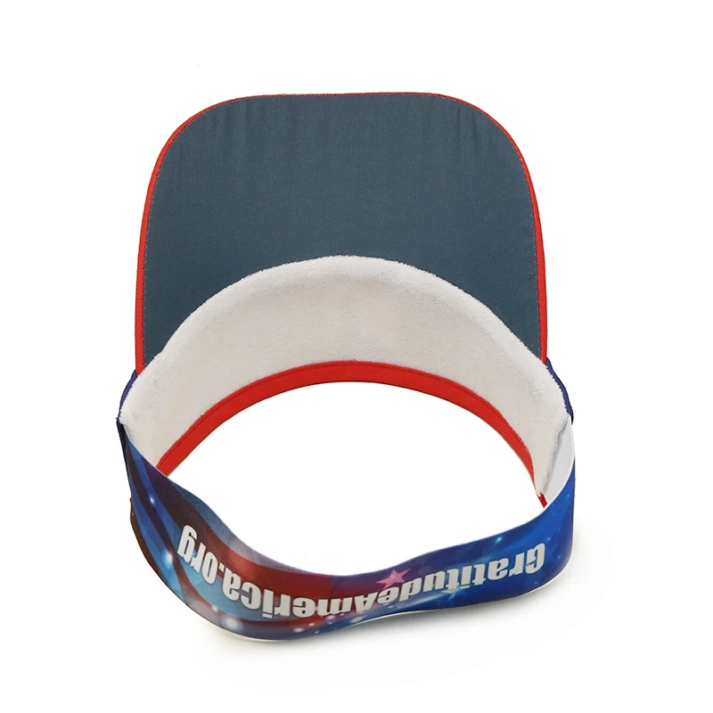 Wholesale Men Sublimation Printing Running Visor Cap, Plain Blank Summer Visor