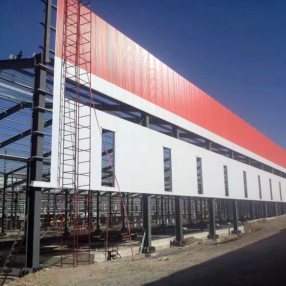 Light weight steel structure building durable designed manufactured industrial zone park plant workshop factory