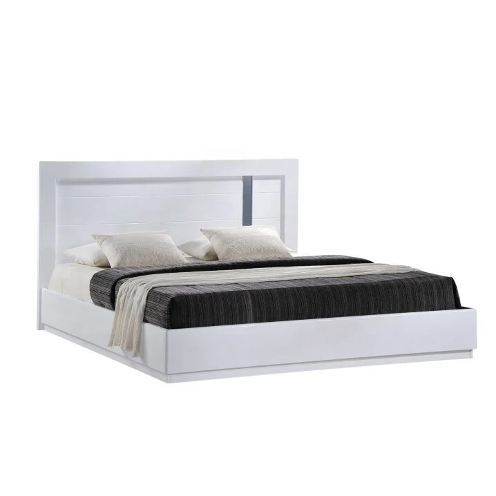 Bedroom Home Bed Furniture  MHAA006 Platform Bed Queen King Size Wood Beds