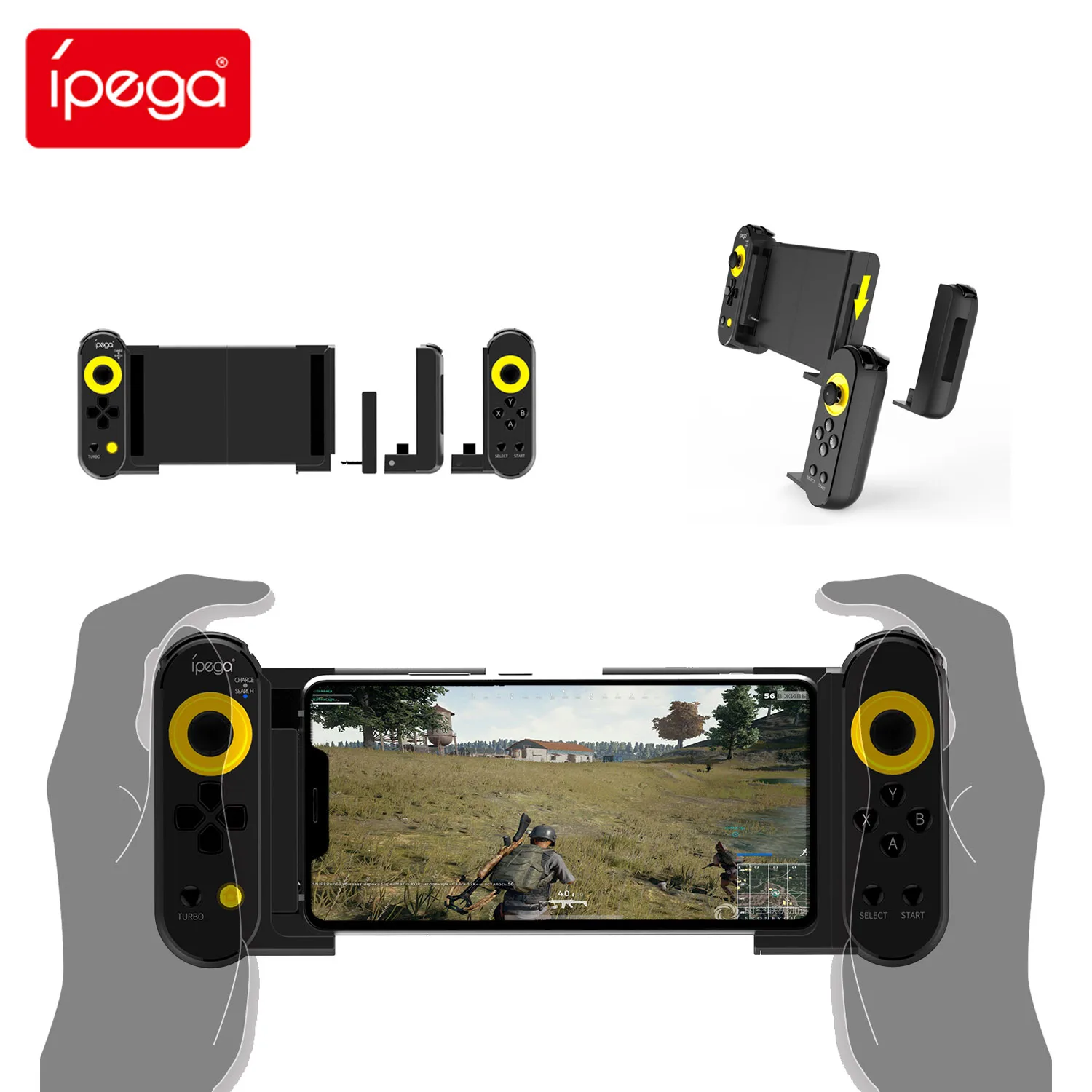 IPEGA-Extendable wireless gamepad telescopic game joystick is suitable for Nintendo Switch / Android / iOS game controllers