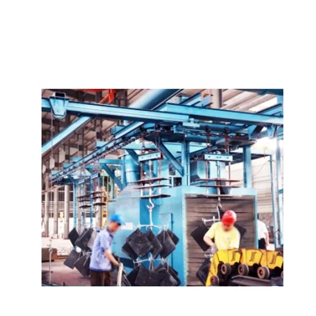 Industrial rust remover Q38 Continuous shot blasting and painting machine in abrator