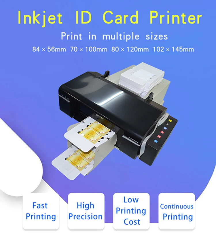 L800 L805 for Epson Inkjet PVC Card Printer Single Sided Plastic ID Card Printer Digital Business Card Printer
