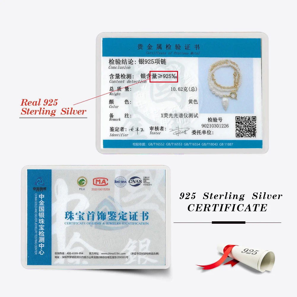 RINNTIN GPN17 Minimalist 925 Sterling Silver Jewelry 14K Gold Vermeil Plated Irregular Freshwater Pearl Choker Necklace