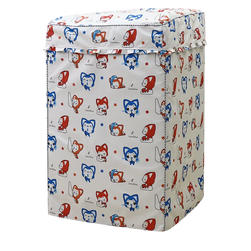 Storage universal cartoon drum washing machine cover cloth fresh single and double refrigerator dust cover towel