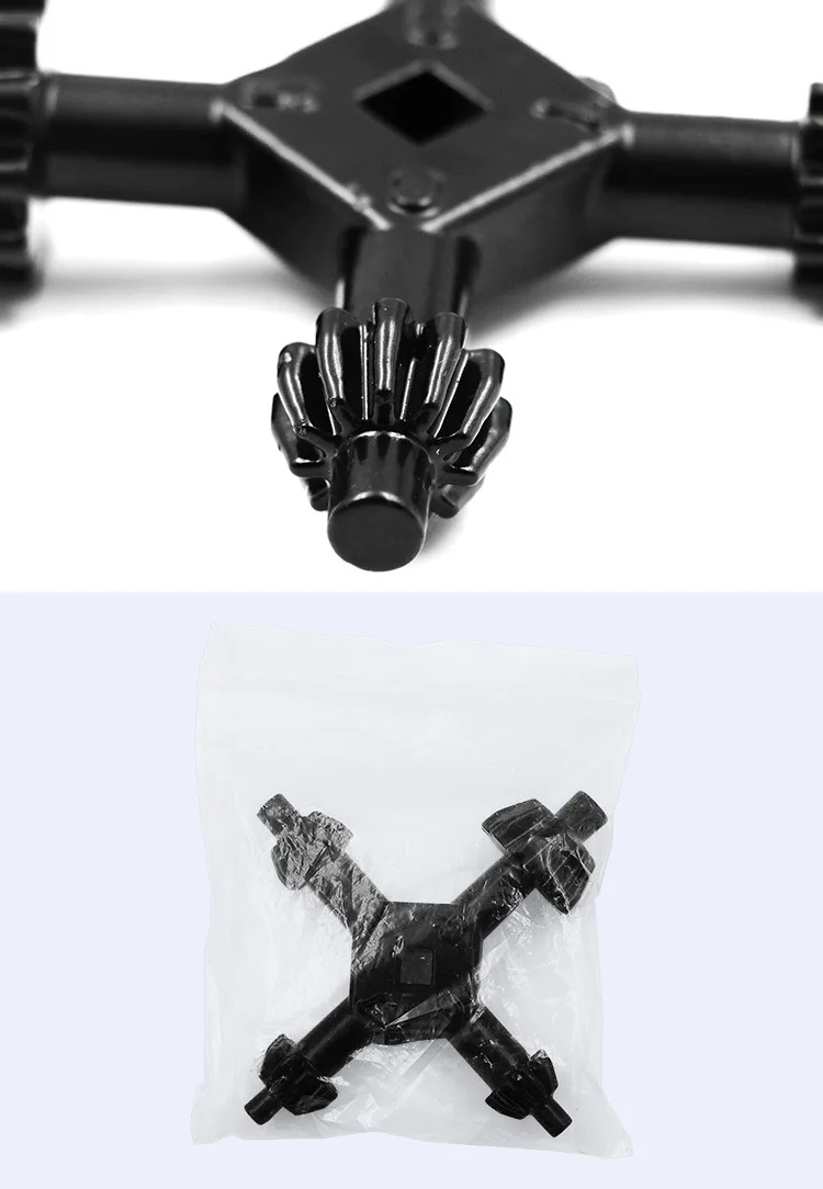 4 in 1 multi-function hand electric drill Drill chuck Cross Key Wrench 4 Way Triangle Electrical Elevator key