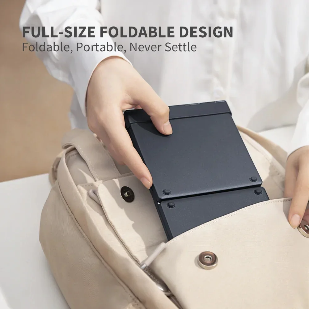 KNGFUMEC Folding Keyboards Numeric Keypad Bluetooth Wireless Portable Full-Size Foldable Keyboard for Travel Computer PC iPad