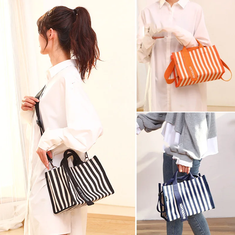 Canvas Tote Bag Women Satchel Bag with Zipper Tote Handbag Women Crossbody Bag Daily Working Handbag